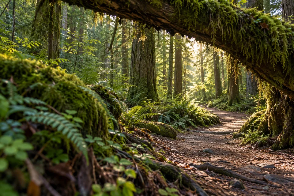 forest path: Into the Green, an AI-generated photo