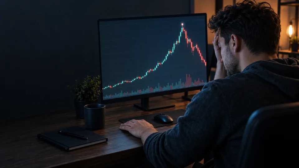 A trader faces an immediate market reversal after a rushed buy.