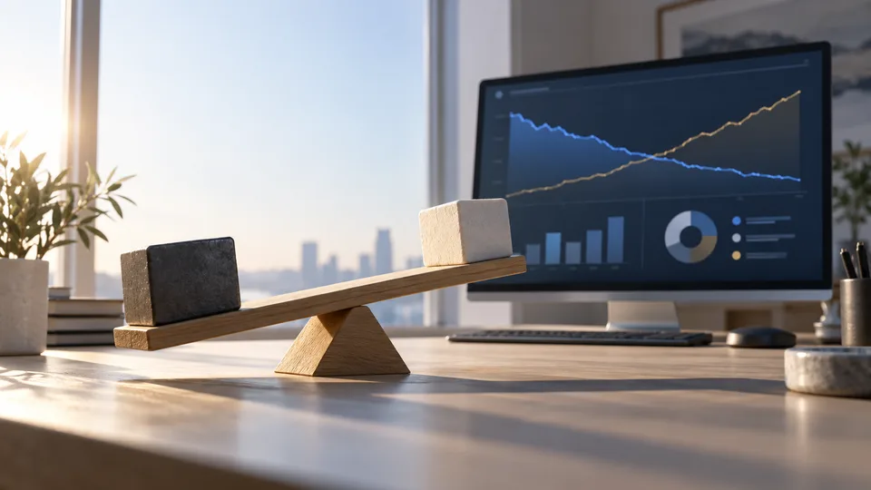 A physical balance suggests opposing movement in rates and bond prices.