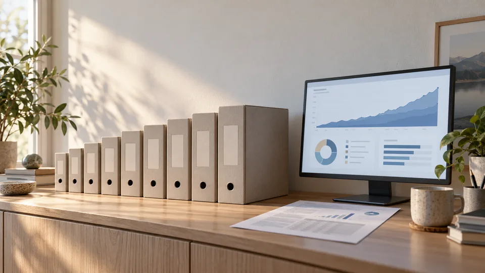 A progression of plain files suggests investment records accumulating over time.