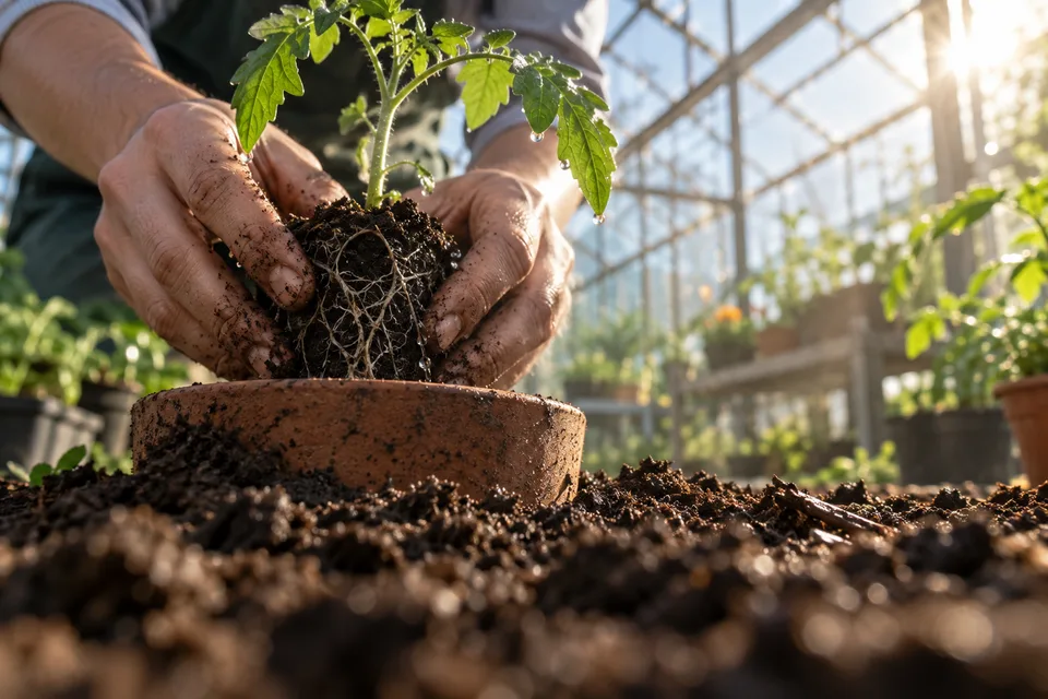 planting seedlings: A New Start, an AI-generated photo