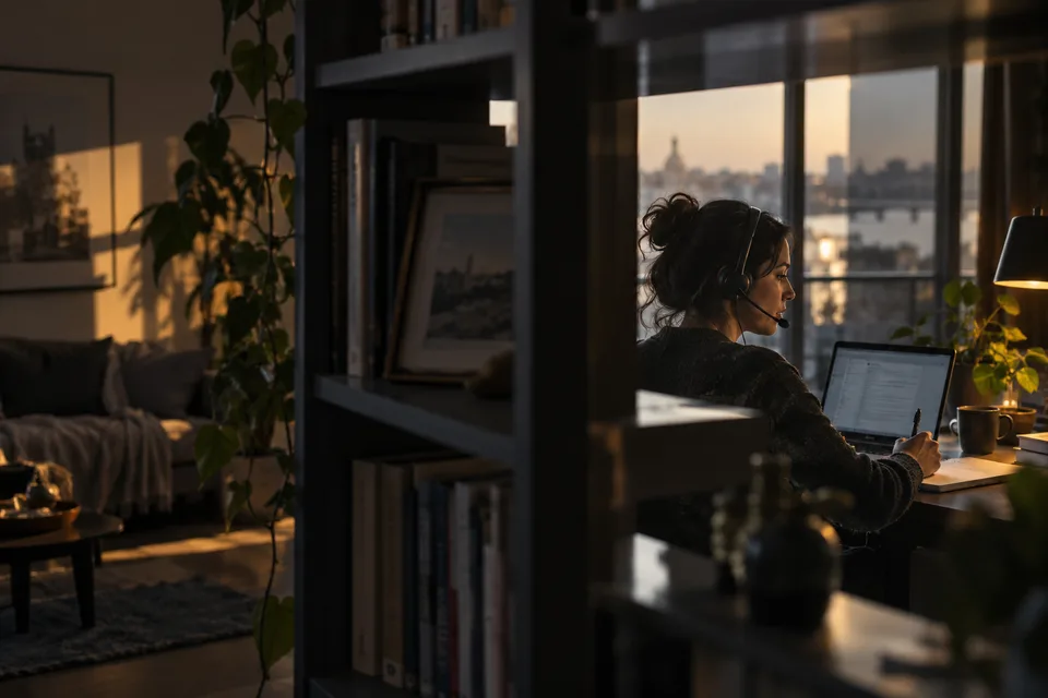 remote customer support: On the Line, an AI-generated photo